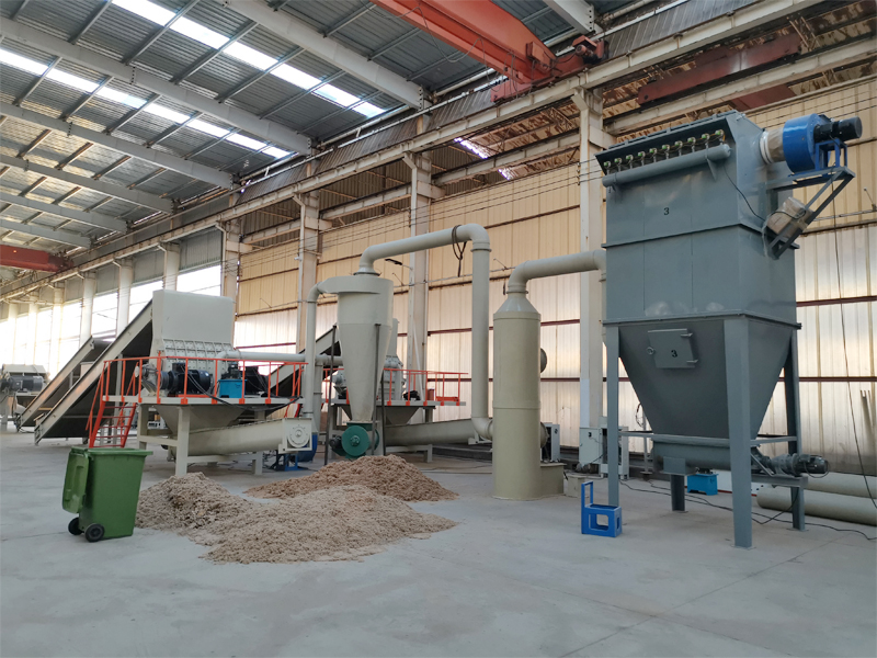 Dry waste paper pulping system